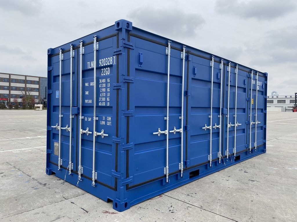 20-Fuß-Seecontainer mit offener Seite