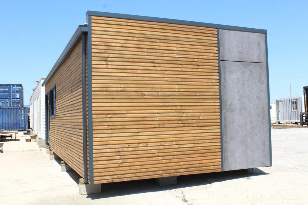 Módulo KVIP diáfano forrado madera y viroc