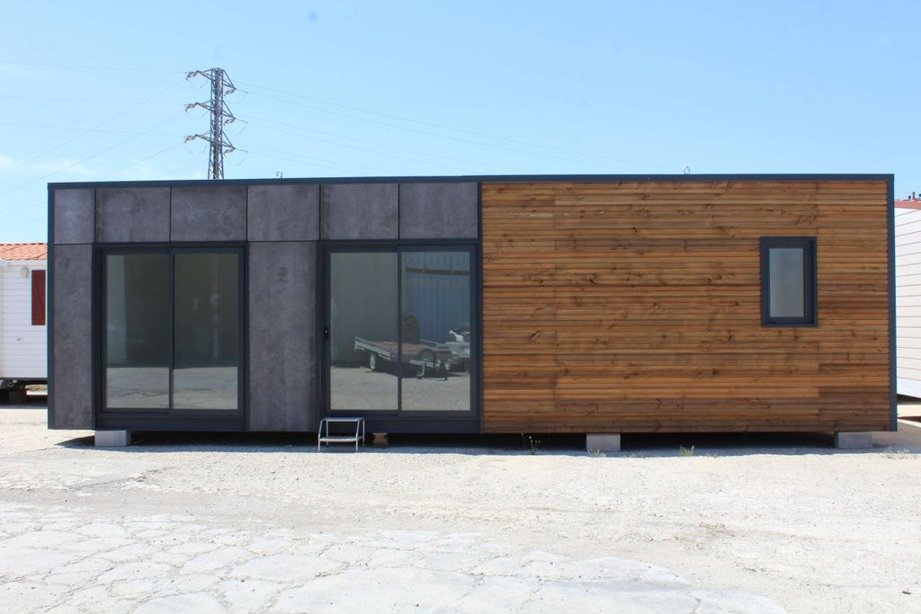 Módulo KVIP diáfano forrado madera y viroc