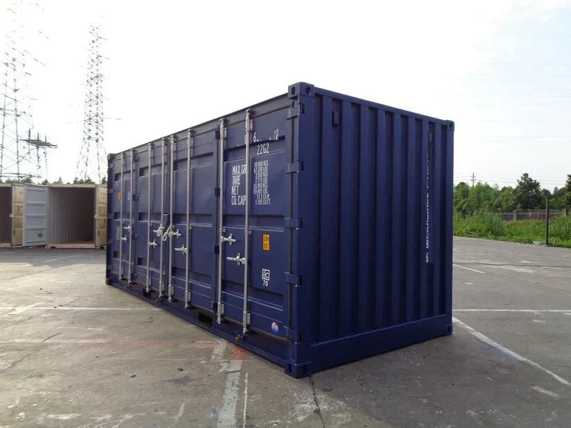 20-Fuß-Seecontainer mit offener Seite