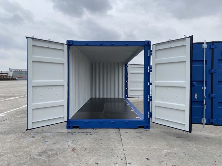 20-Fuß-Seecontainer mit offener Seite