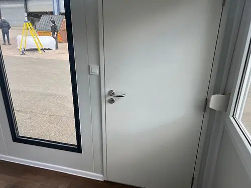 Tragbarer Bürocontainer mit Panoramafenstern